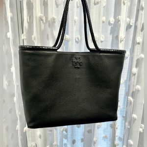 Tory Burch Taylor Braided Handle Leather Tote
